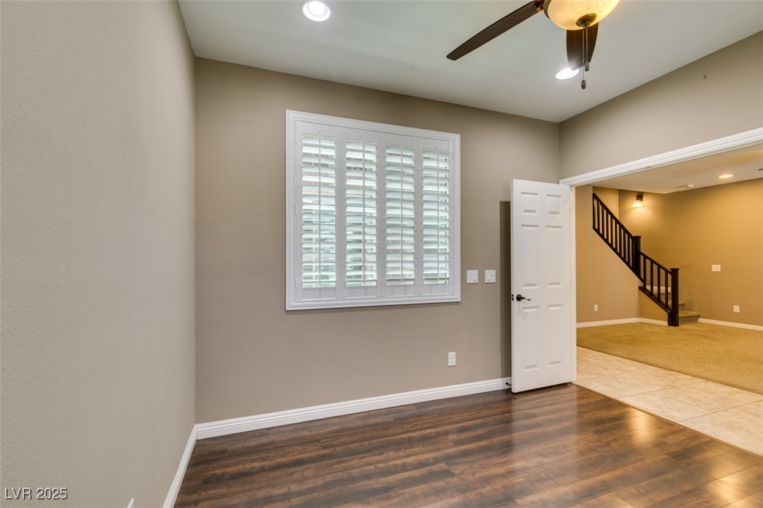 11063 Mt George Street Las Vegas, NV 89179 - Photo 28 of 49 Spare room featuring wood finished floors, recesse