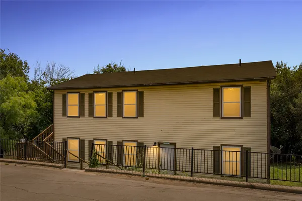 a front view of a house