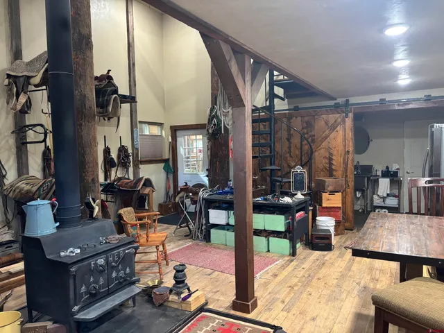 a bed room with a bed and a couch