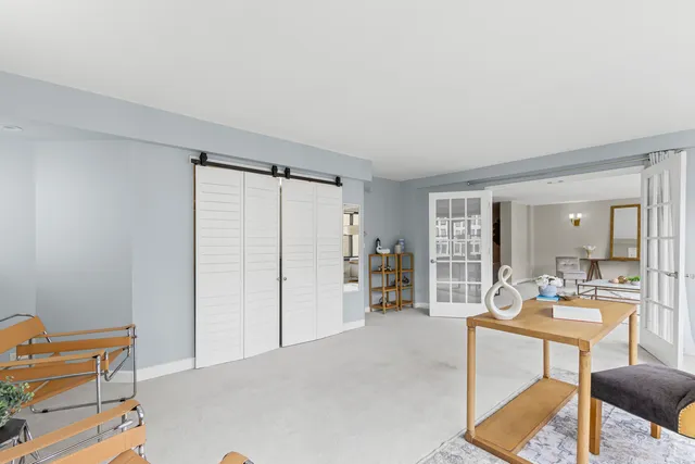 a room with furniture