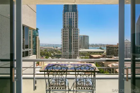 a city view from a balcony