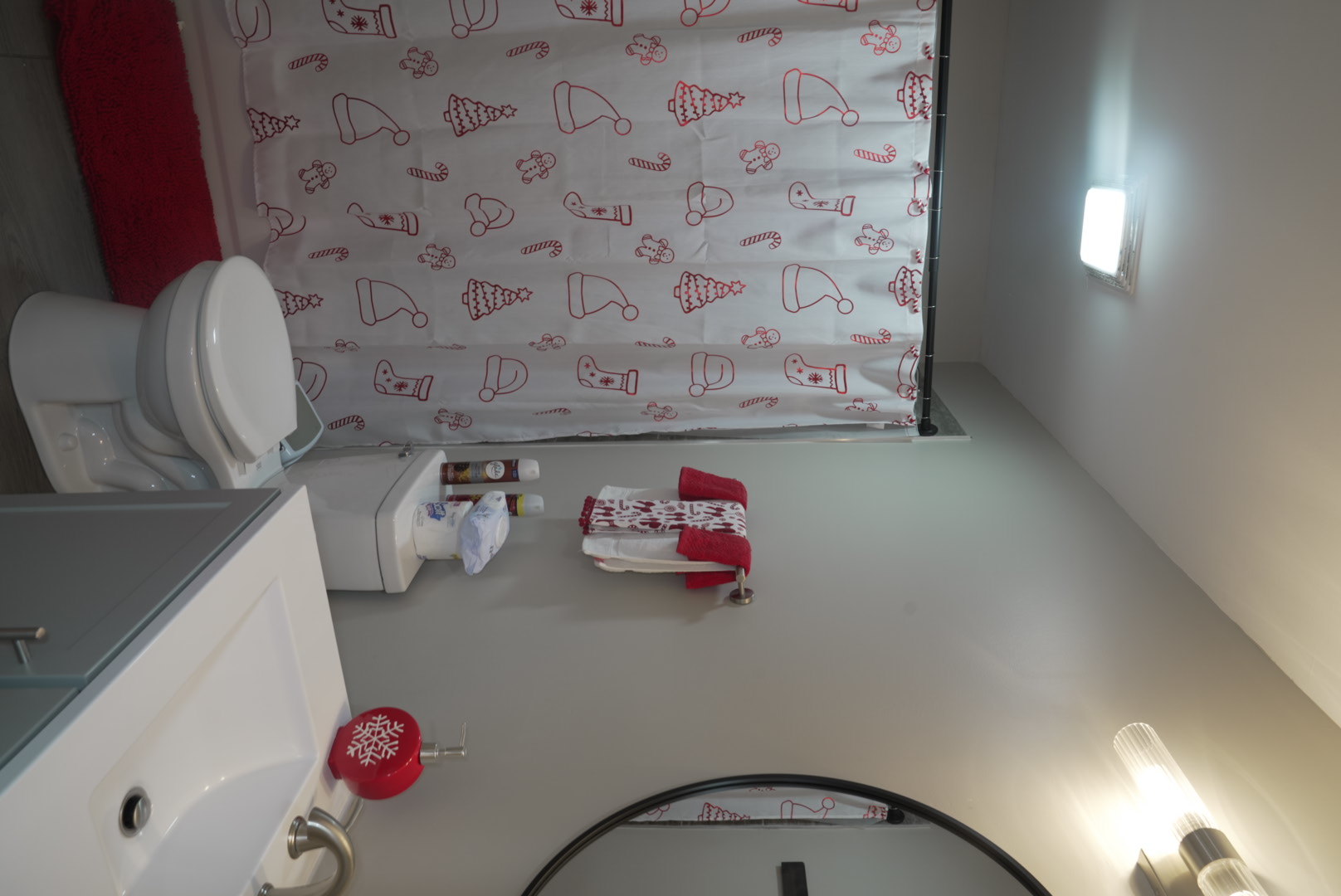 15315 Cherry Lane Markham, IL 60428 - Photo 16 of 34 a bathroom with a toilet and a shower curtain