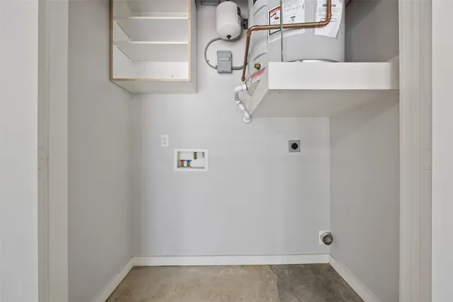 a view of small space with empty racks