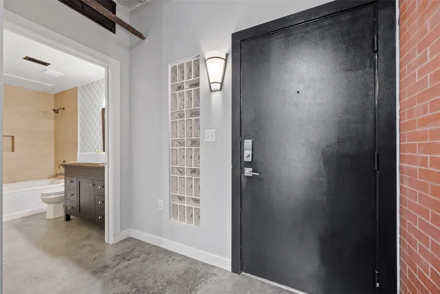 wooden floor and chair in a room