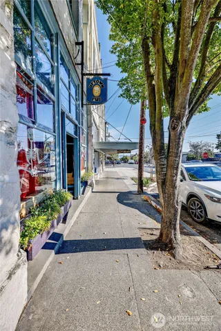 a view of a building with an outdoor space