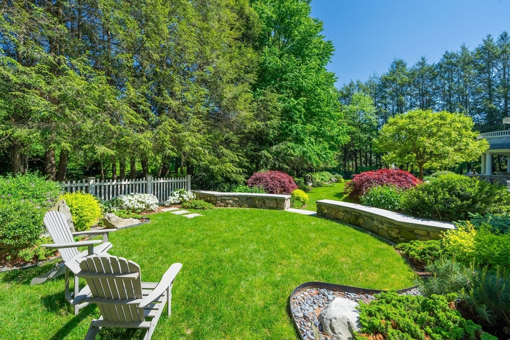 197 Grant Street Lexington, MA 02420 - Photo 40 of 42 a garden view with a seating space