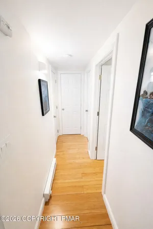 a view of hallway with stairs