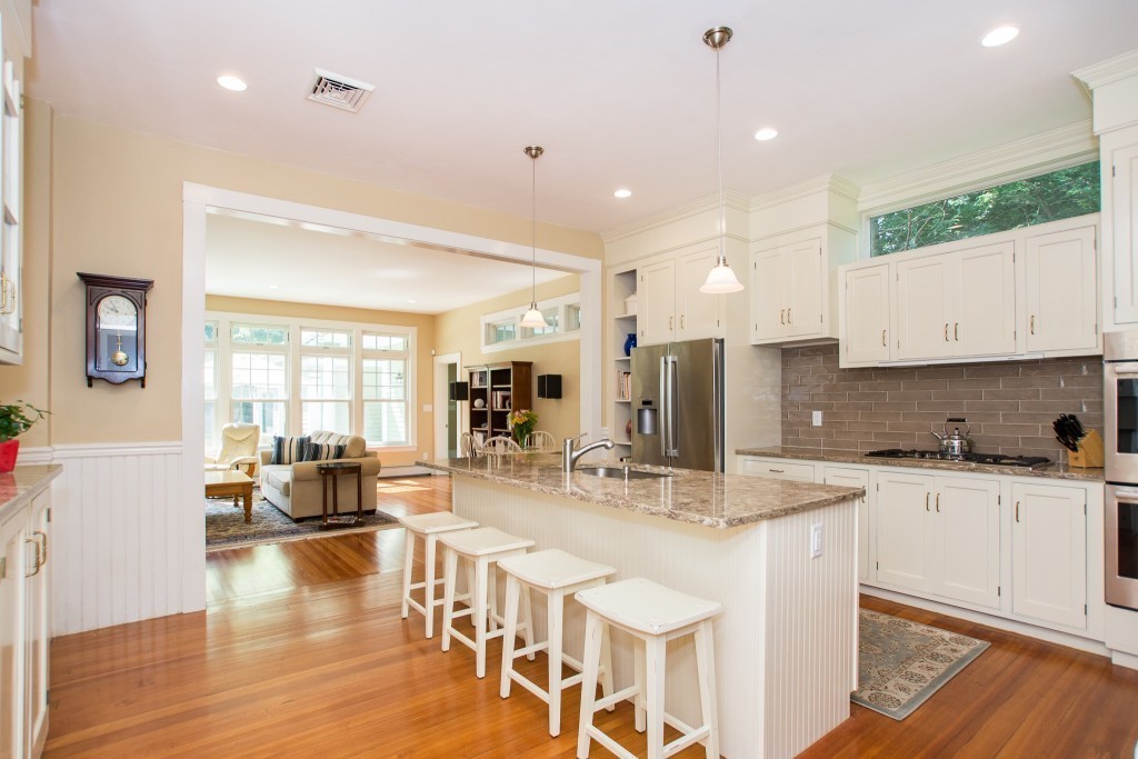 15 West Side Road Milton, MA 02186 - Photo 8 of 28 a large kitchen with lots of counter space a sink and appliances