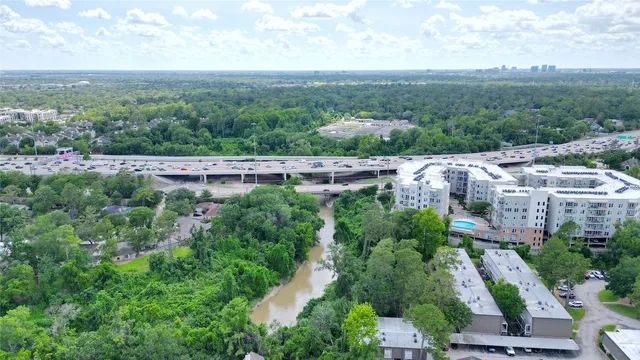 an aerial view of multiple house