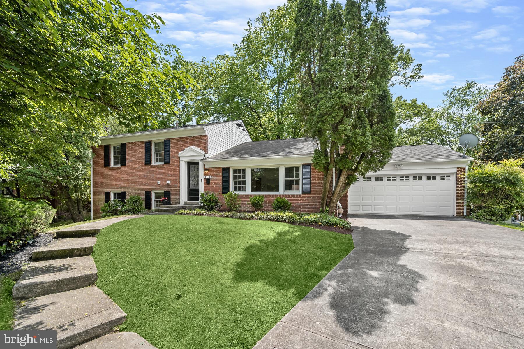 6218 Redwing Road Bethesda, MD 20817 - Photo 2 of 36 Wide Driveway; 2-car Garage