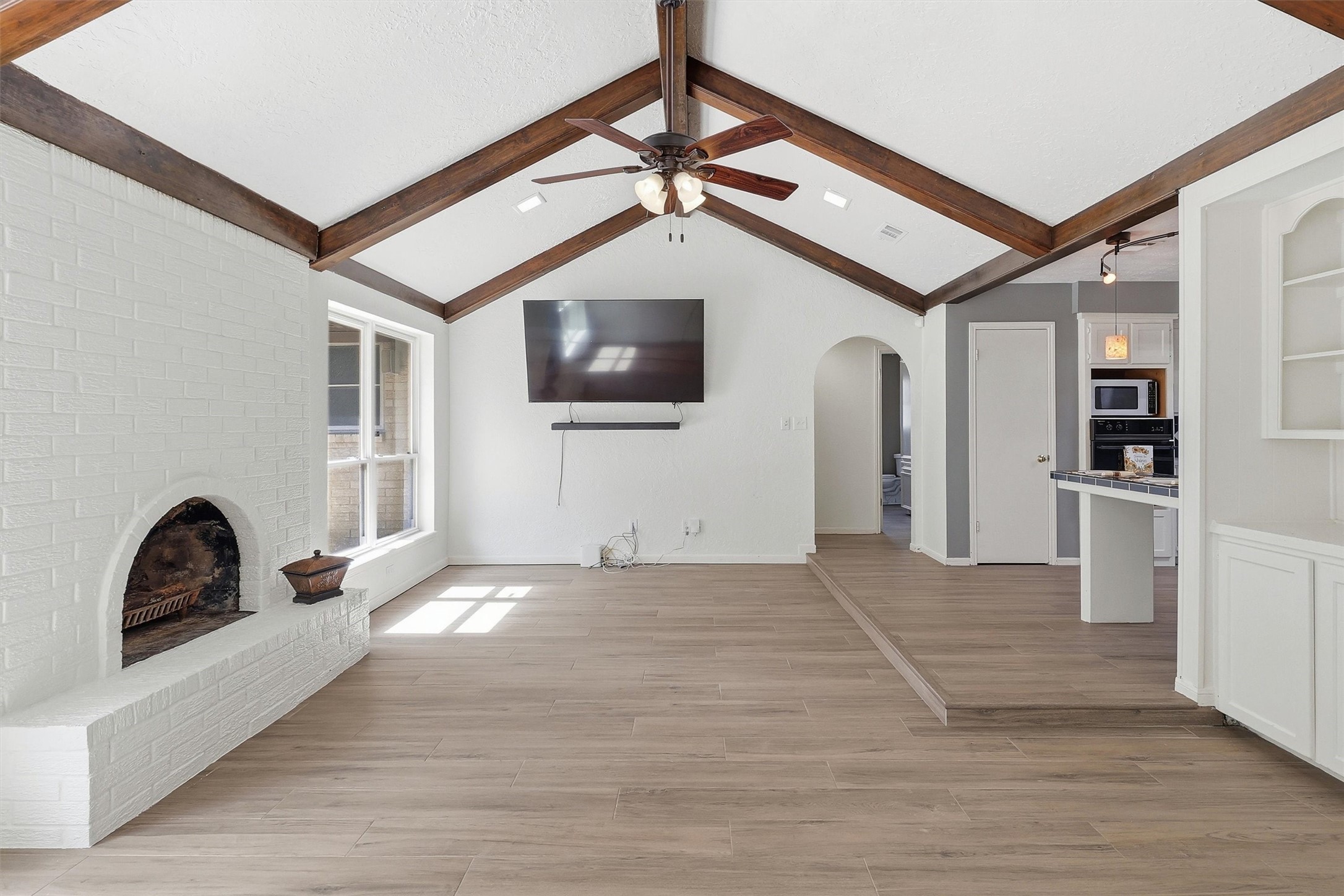 22923 Tomball Cemetery Road Tomball, TX 77377 - Photo 10 of 50 Wow! Check out this stunning family room with the beautiful wood beams!