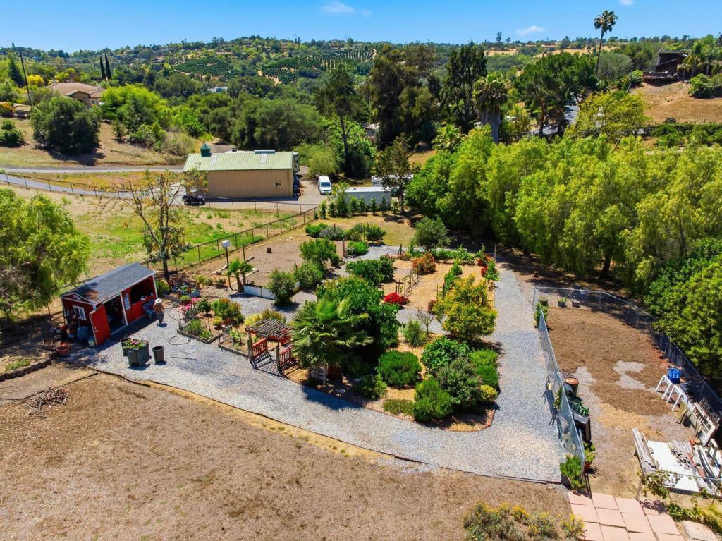 3835 Las Flores Drive Fallbrook, CA 92028 - Photo 62 of 73 an aerial view of a house with a yard and garden