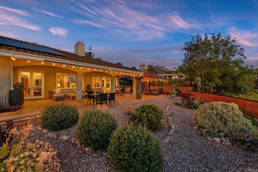 3835 Las Flores Drive Fallbrook, CA 92028 - Photo 71 of 73 a view of swimming pool with outdoor seating and mountain view in back