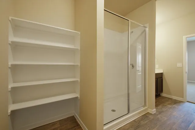 an empty room with a window