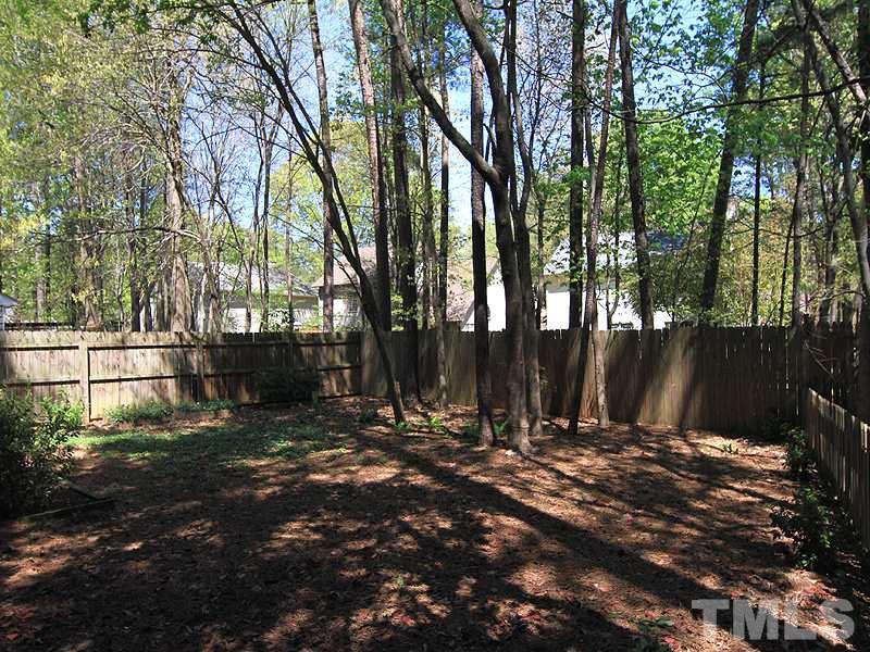 1709 Briarforest Place Raleigh, NC 27615 - Photo 12 of 18 This backyard is flat and fenced.