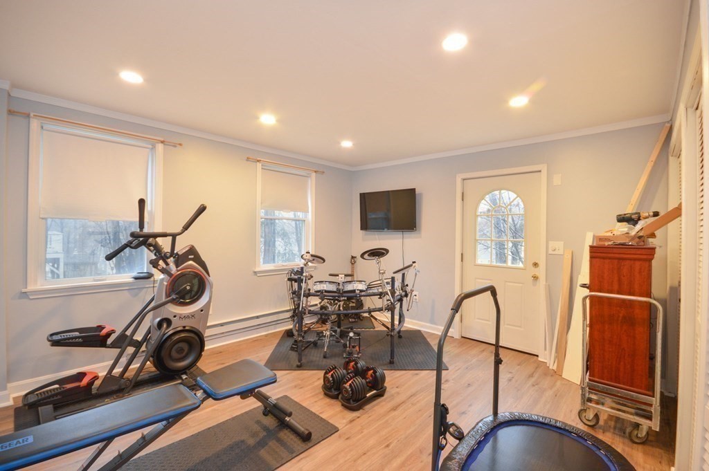 3 Hunnewell Street Melrose, MA 02176 - Photo 16 of 33 a view of a room with gym equipment