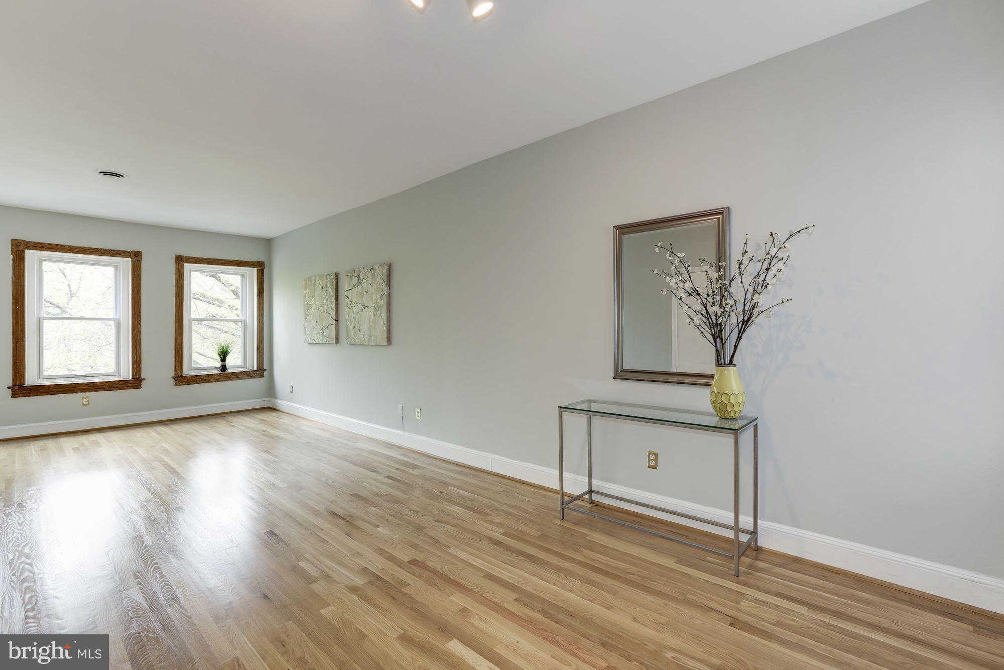 3040 R Street Northwest, Unit 3 Washington, DC 20007 - Photo 3 of 26 Large Living Room With New White Oak Floors
