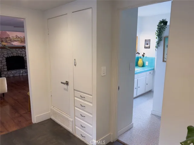 a view of kitchen and utility room