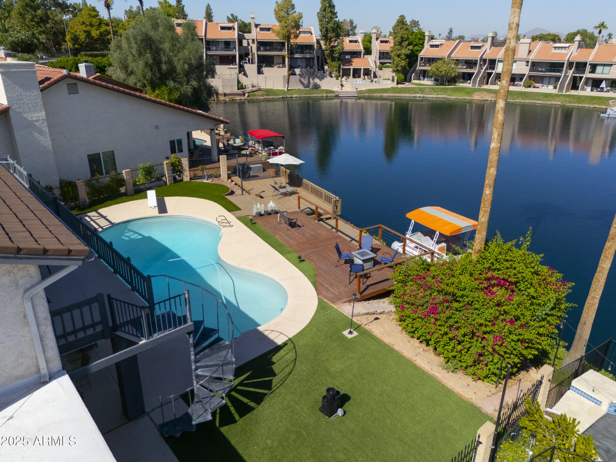 1210 East Harbor View Drive Tempe, AZ 85283 - Photo 3 of 68 an aerial view of a house with outdoor space swimming pool and outdoor seating