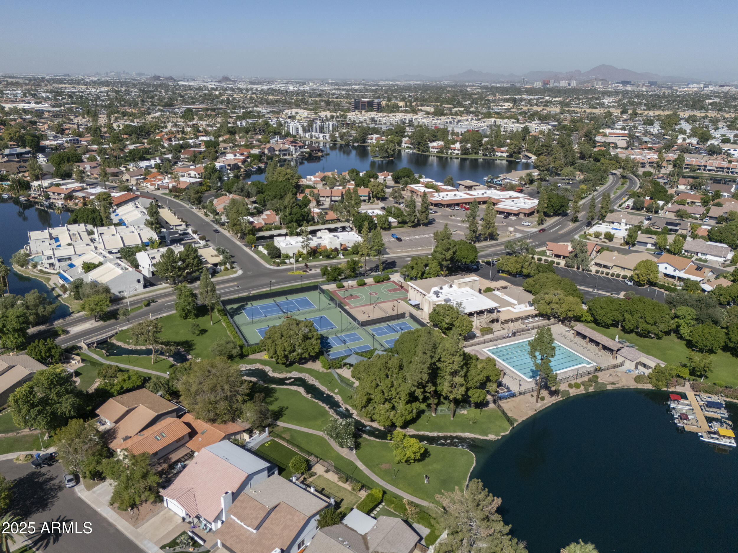 1210 East Harbor View Drive Tempe, AZ 85283 - Photo 66 of 68 an aerial view of residential houses with city view