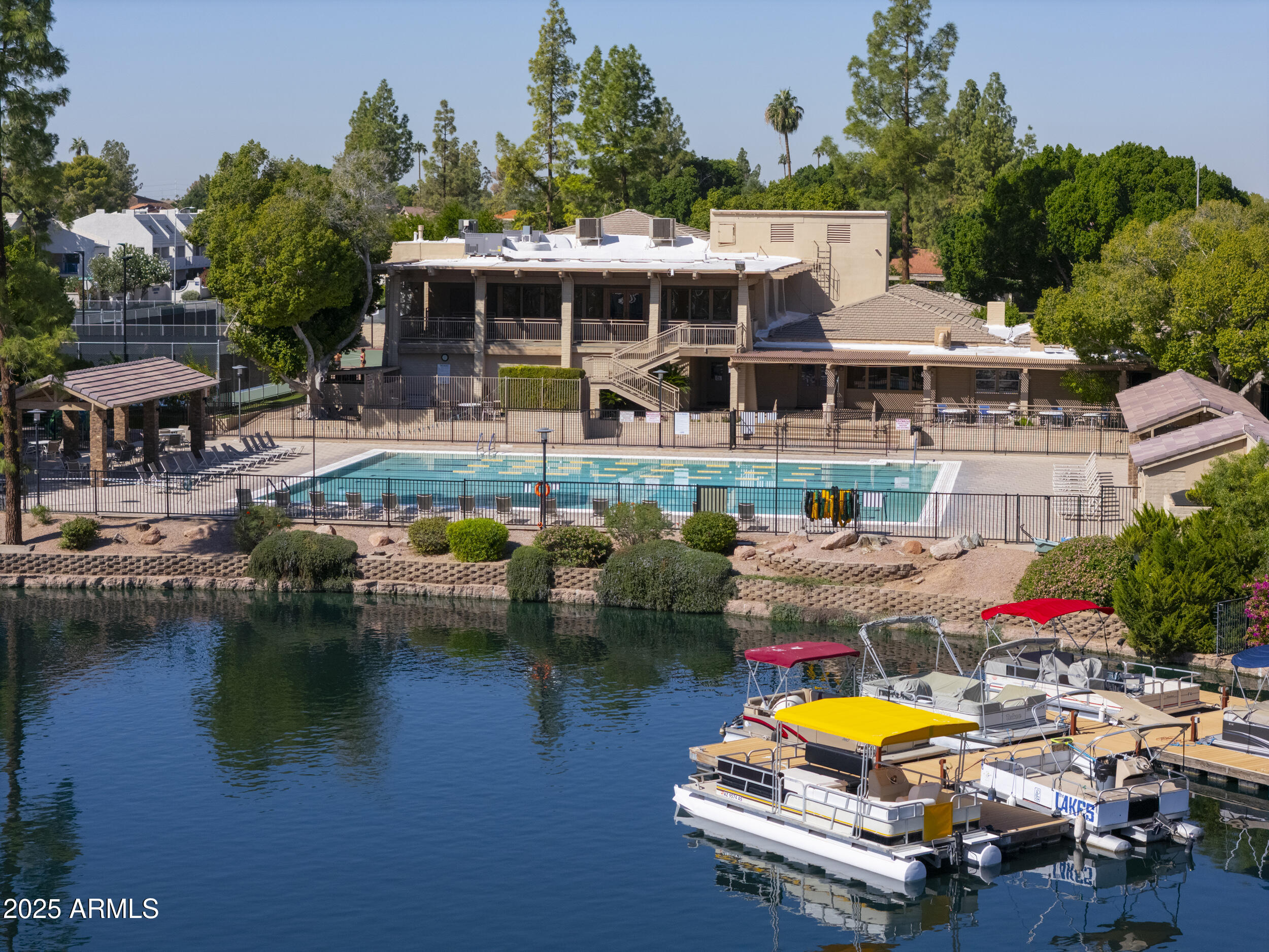 1210 East Harbor View Drive Tempe, AZ 85283 - Photo 68 of 68 an aerial view of a house with swimming pool patio and outdoor seating