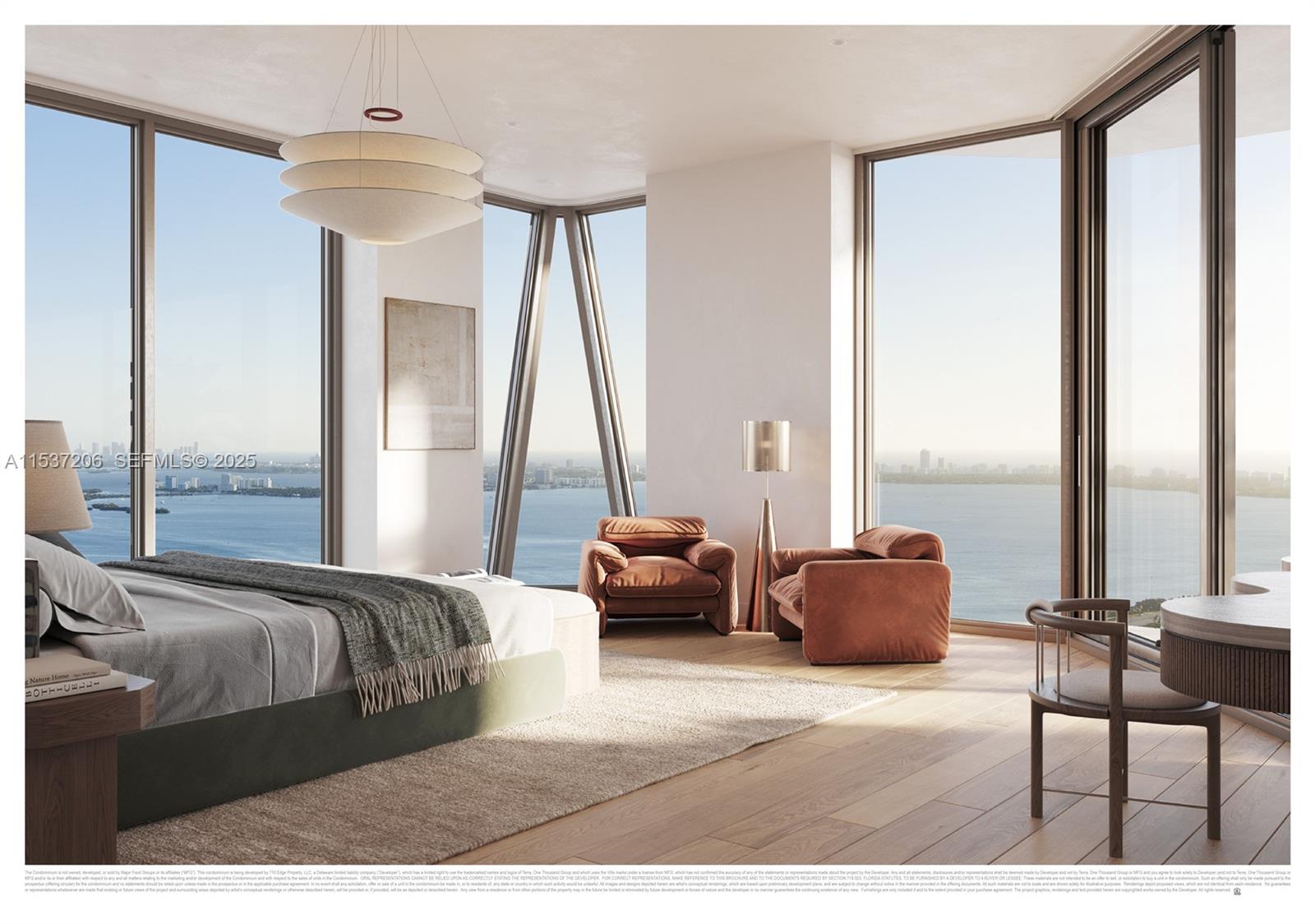 710 Northeast 29th Street, Unit 601 Miami, FL 33137 - Photo 41 of 49 a bedroom with furniture and a large window