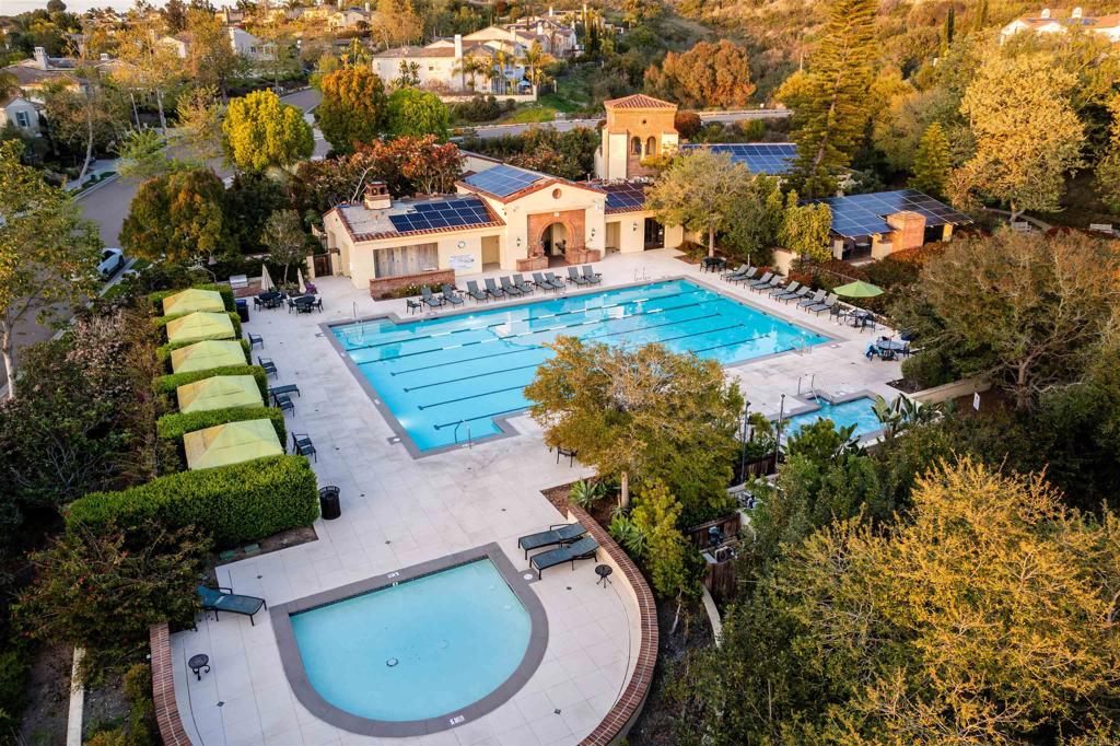 2367 Lapis Road Carlsbad, CA 92009 - Photo 50 of 58 an aerial view of a house with a garden and swimming pool