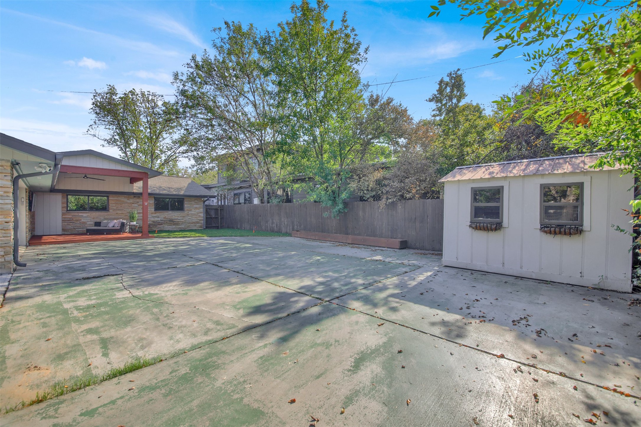 7510 Daugherty Street Austin, TX 78757 - Photo 23 of 37 View of patio / terrace with an outdoor structure