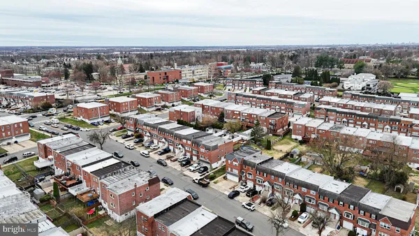 an aerial view of a city