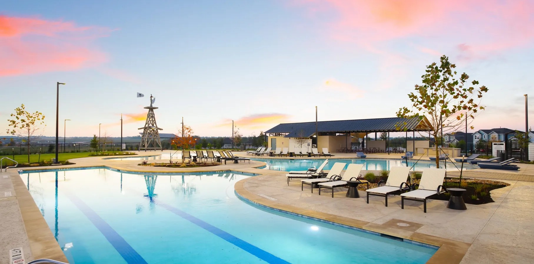 162 Hayloft Lane Elgin, TX 78621 - Photo 24 of 26 a view of swimming pool with outdoor seating and city view