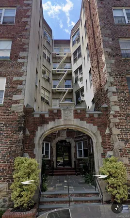 a front view of a building