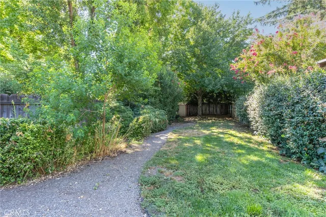 a view of a back yard