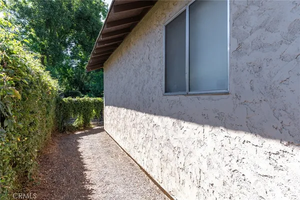 a house with a flower garden