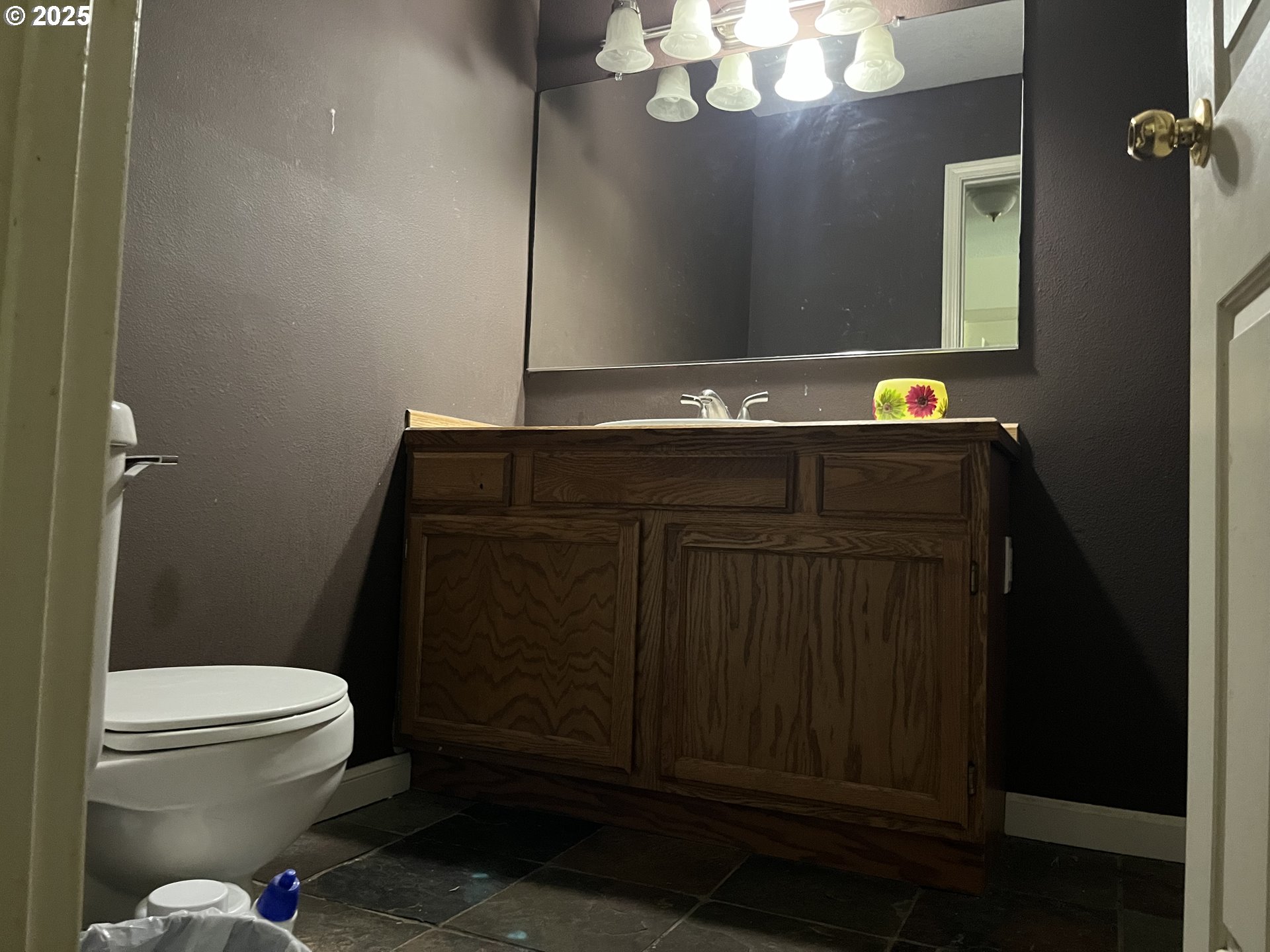 2525 Sunset Avenue West Linn, OR 97068 - Photo 12 of 22 a bathroom with a toilet a sink and mirror