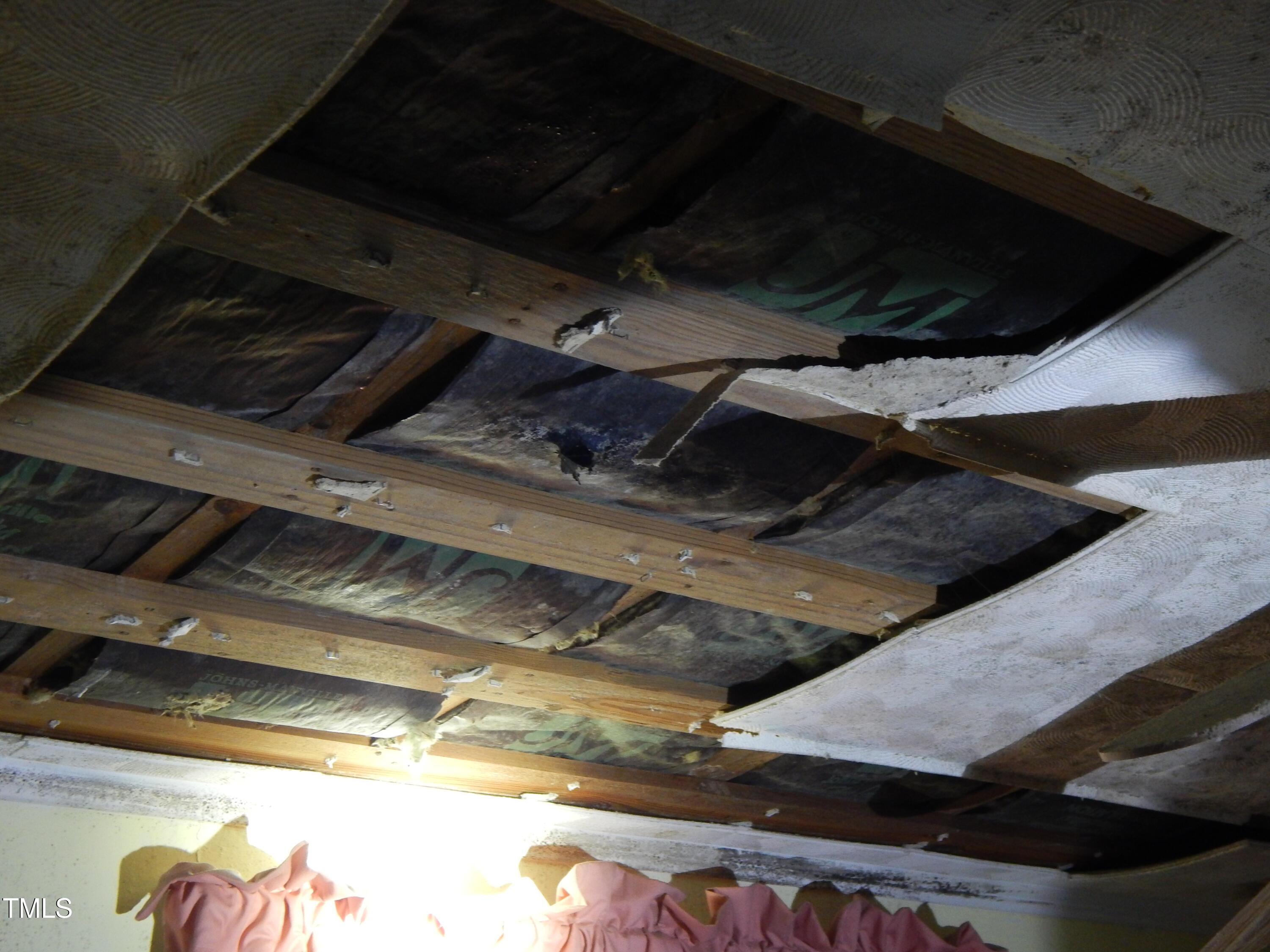 1108 Buckhorn Road Mebane, NC 27302 - Photo 22 of 31 rotted ceiling tile roof leak