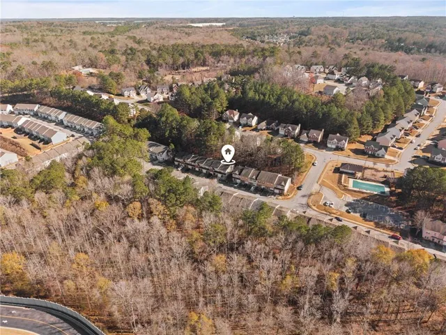 an aerial view of multiple house