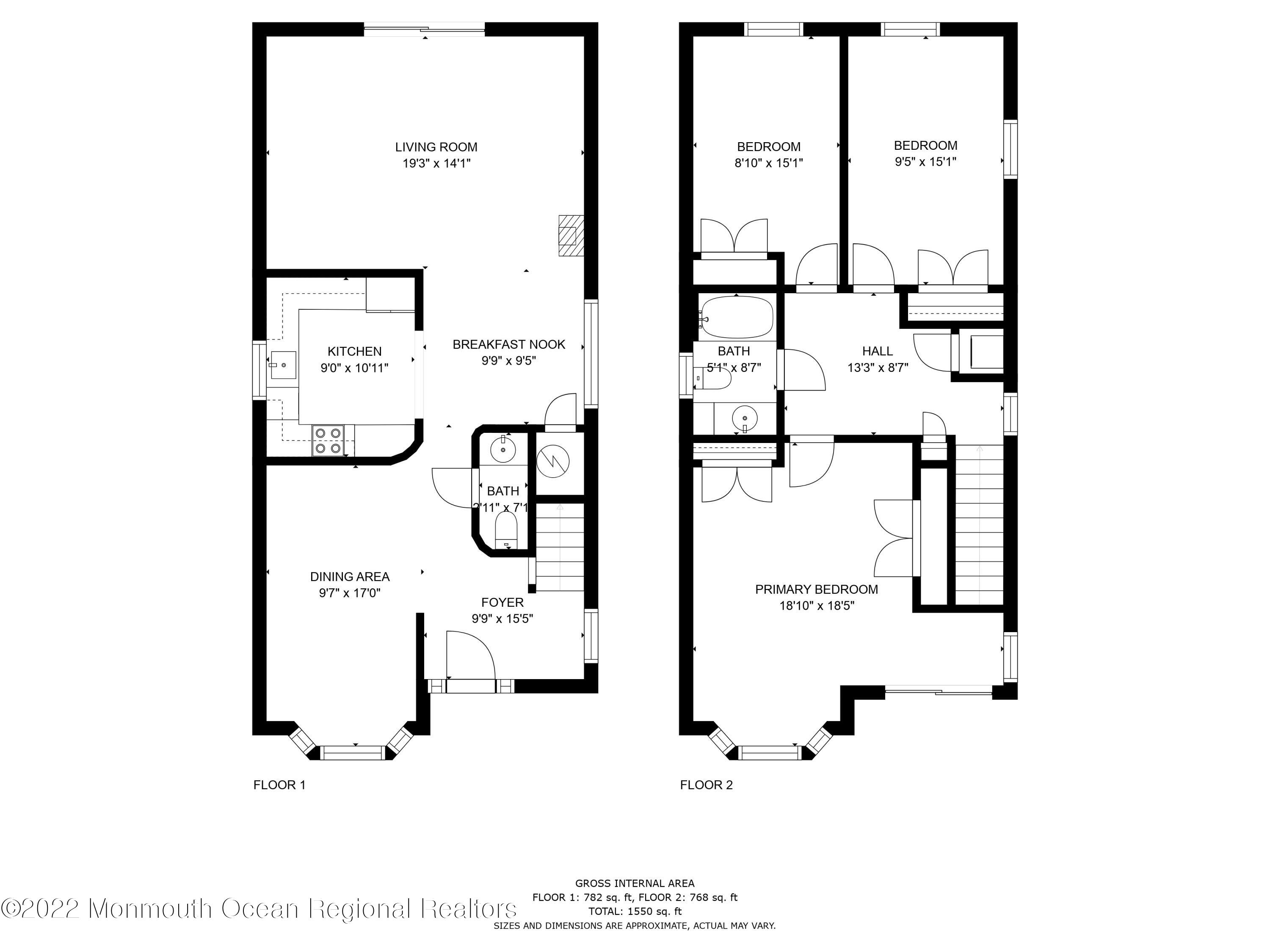 100 Maple Place Keyport, NJ 07735 - Photo 34 of 35 all_floors_dimensions_100_maple_pl___key
