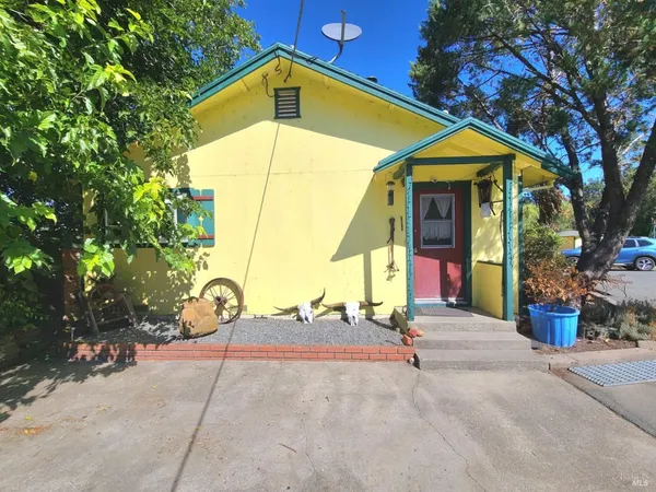 a backyard view of a house