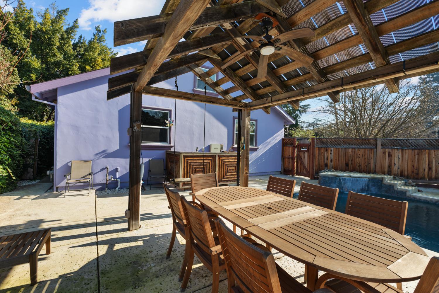 4838 Robertson Avenue Carmichael, CA 95608 - Photo 41 of 52 a view of a dinning table and chairs in the patio