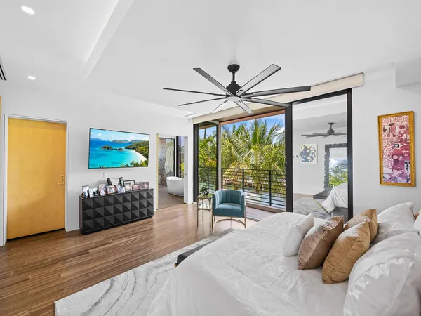 a house with palm tree in front of it