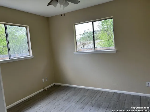 an empty room with a window
