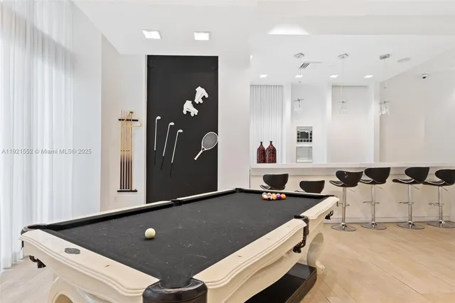 an empty room with entrance door