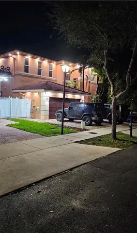 a view of street and parking