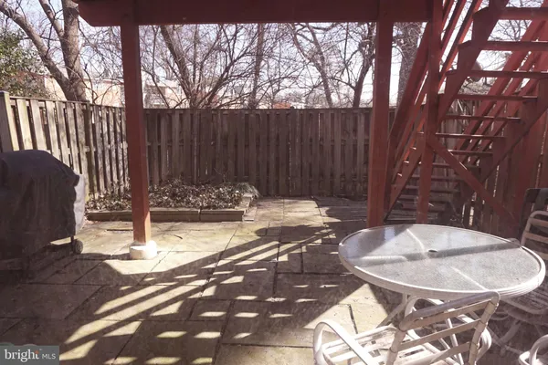 a view of wooden deck