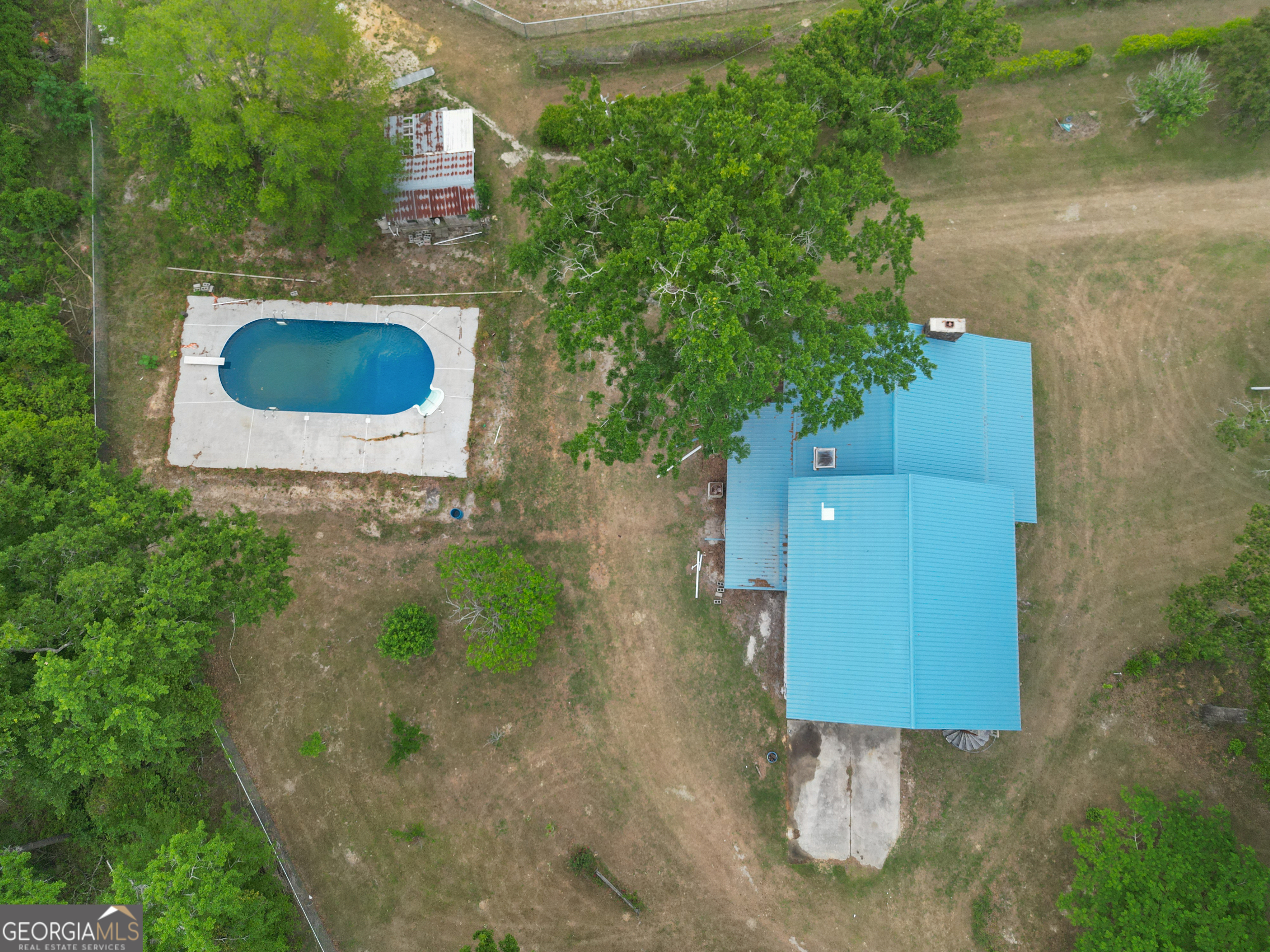 565 Bragg Road Brooklet, GA 30415 - Photo 33 of 44 a bird view of a house