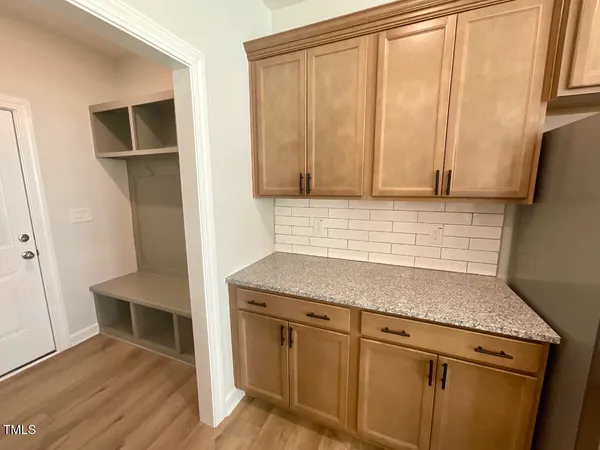 a close view of a refrigerator in kitchen