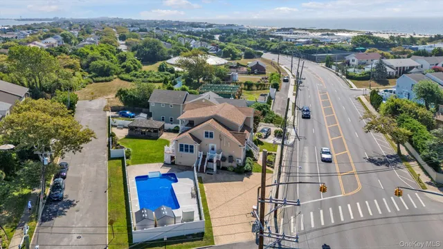 an aerial view of multiple house