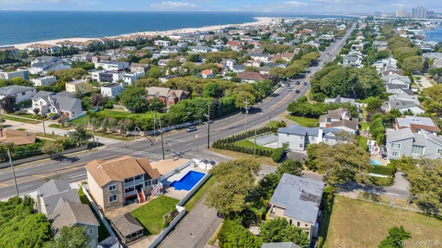an aerial view of a city