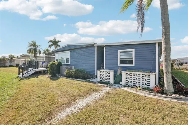 a view of a house with a patio