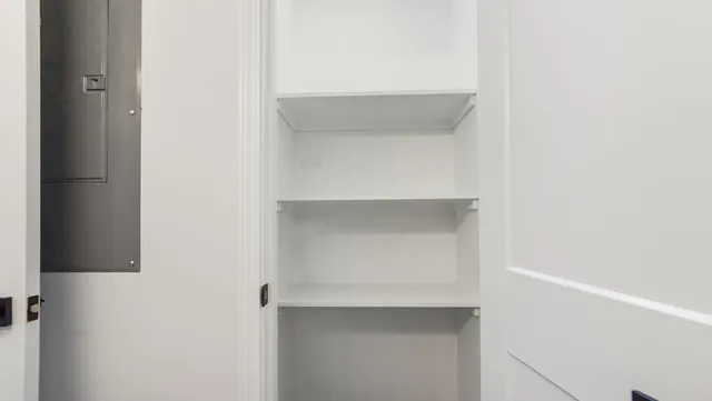 a close view of closet